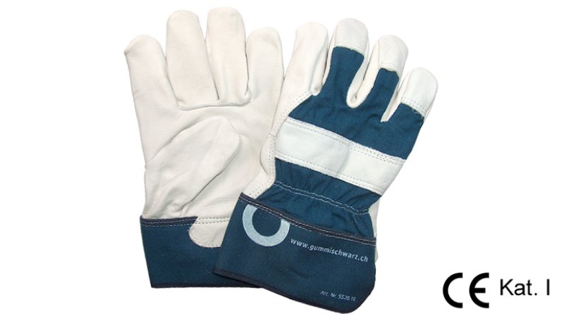 Gant en cuir Gummischwarz, taille 10, avec cout