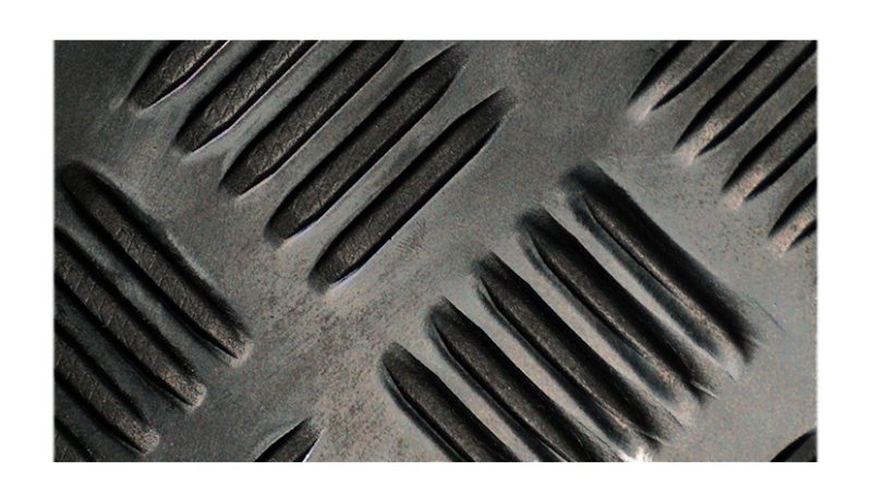 Checker-Matten mit RiffelprofiHammerschlagmatte