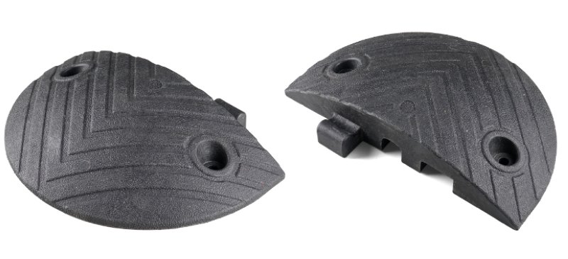 Fahrbahnschwelle recyceltem   PVC-Gummi, inkl. 2x