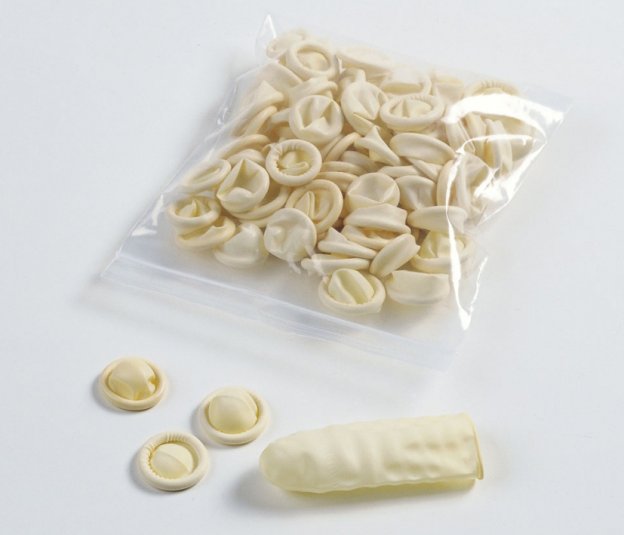 Fingerlinge aus Latex, gerolltpuderfrei, silikonfr