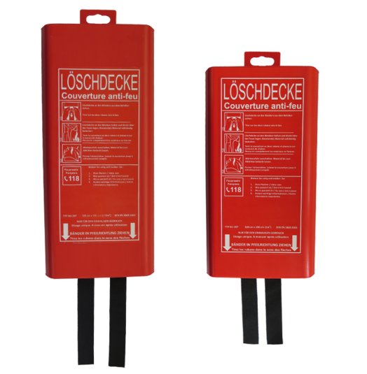 Feuerlöschdecken inkl. Kunststoffbehä